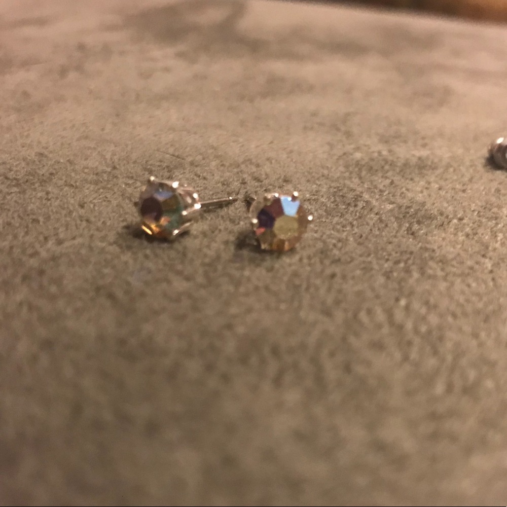 Mirror stone earrings